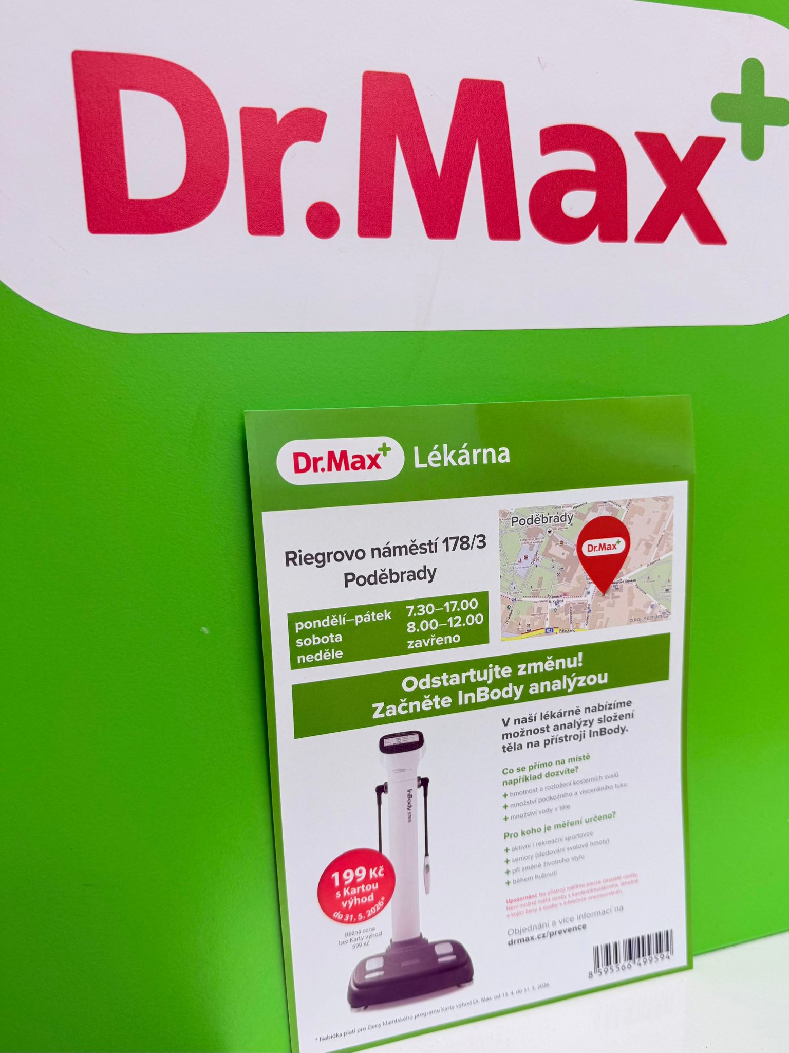 Leták k aktivitě Dr.Max InBody duben-květen 2026
